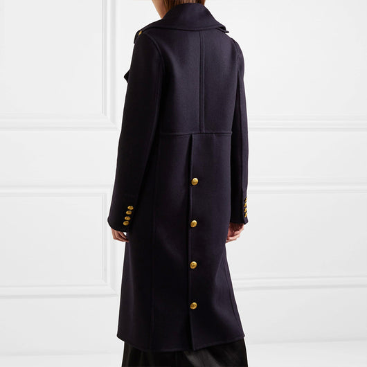 Abrigo de Lana Estilo Militar Doble Botonadura Corte Oversize - Image 2