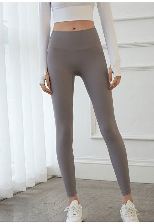 Pantalones deportivos de cintura alta sin costuras laterales - Image 6