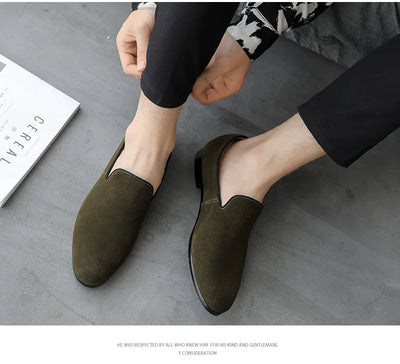 Zapatos de Ante para Hombre Punta Aguda Estilo Británico Versátil - Image 12