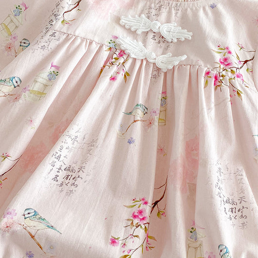 Enterizo Manga Larga para Bebé Niña Estilo Retro Tang - Image 17