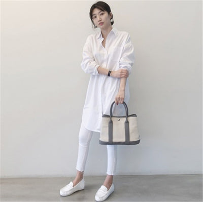 Camisa Blanca Larga Versátil - Image 2