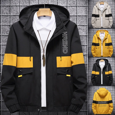 Chaqueta de Béisbol Casual Coreana para Hombre con Capucha y Bordado - Image 2