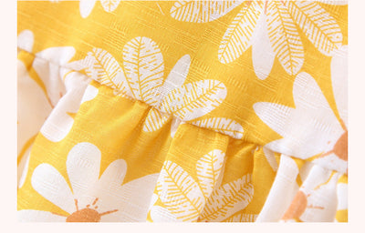Vestido Camiseta Estampado Treasure con Tirantes y Moño - Versión Coreana - Image 13
