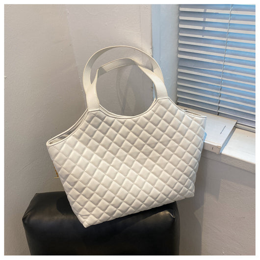 Bolsa Tote Elegante con Cadena Acolchada Cuadros Diamante - Bolso Crossbody de Gran Capacidad - Image 14