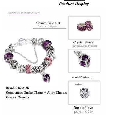 Pulsera de Cristal DIY Ajustable - Abalorios Europeos para Personalizar - Image 7