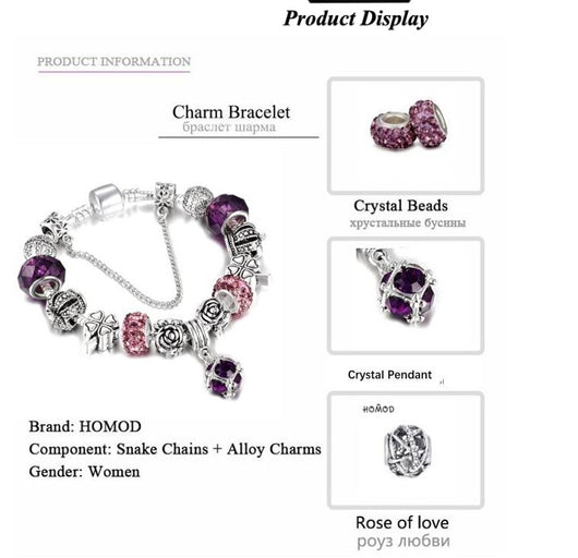 Pulsera de Cristal DIY Ajustable - Abalorios Europeos para Personalizar - Image 7