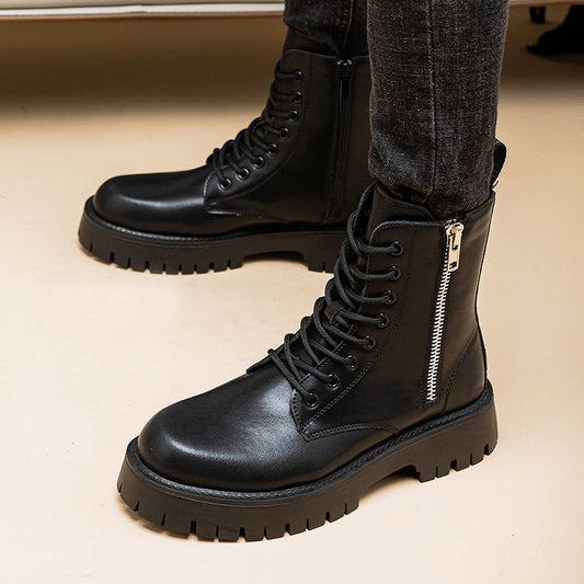 Botas Martin de Cuero para Hombre - Botines Altos Clásicos - Image 2