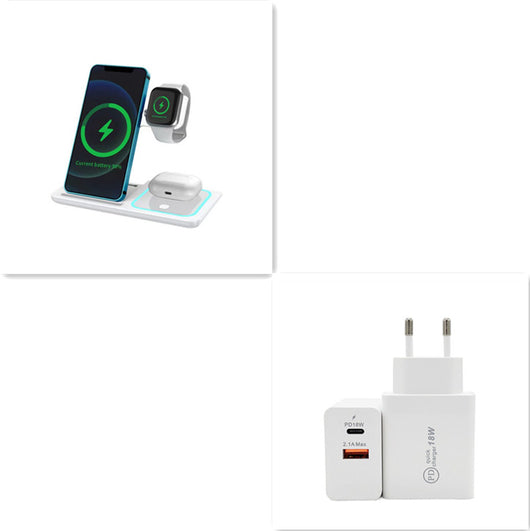 Soporte Multifuncional 3 en 1 para Smartphone con Carga Inalámbrica y Auriculares - Image 15