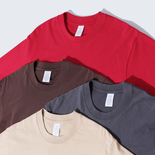 Playera Básica de Algodón Pesado sin Costuras para Hombre