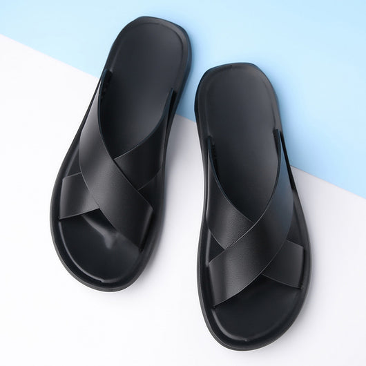 Pantuflas Casuales de Cuero para Hombre - Comodidad de Verano - Image 4