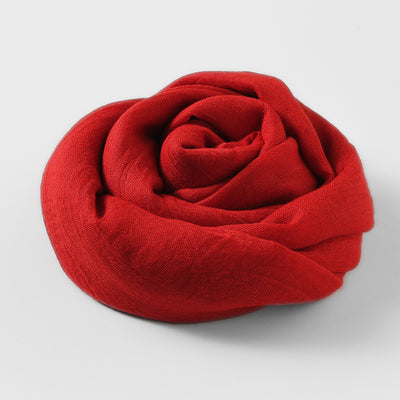 Pañuelo de Algodón y Lino Artístico de Color Sólido para Mujer - Image 26