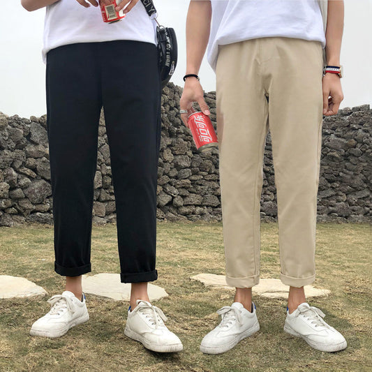 Overoles Casuales Coreanos para Hombre de Color Puro Coordinable