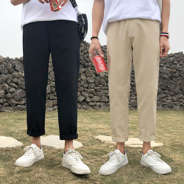 Overoles Casuales Coreanos para Hombre de Color Puro Coordinable