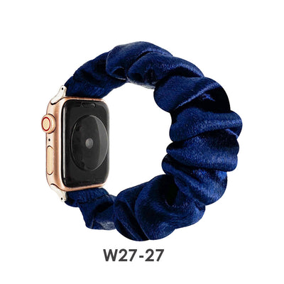 Anillo Elástico de Satén Estampado de Colores Sólidos - Image 23