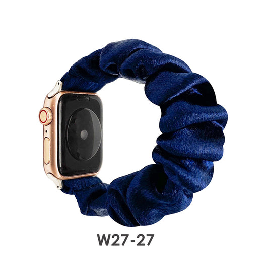 Anillo Elástico de Satén Estampado de Colores Sólidos - Image 23