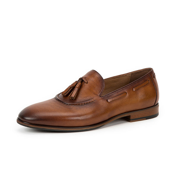 Mocasines con Borla Vintage Artesanales Británicos para Hombre