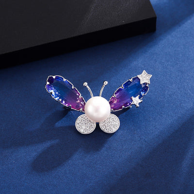 Broche Morado con Flecos Estampado para Mujer - Image 11