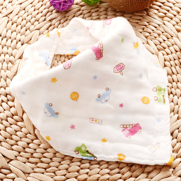 Bandana Triangular de Gasa para Bebé con Diseño Infantil