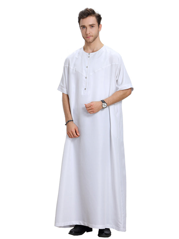 Bata Corta de Manga Corta para Hombre