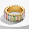 Fashion Dorado-plated colorful zircon ring Light color 5