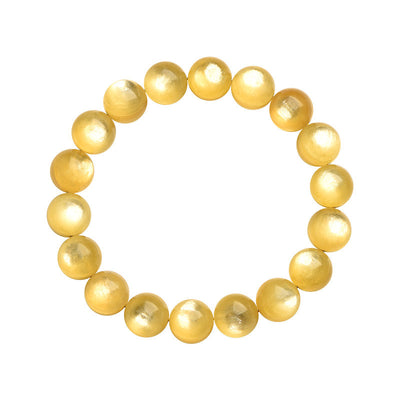 Pulsera de Cuentas Redondas Dragón Dorado con Mica Amarilla - Image 9