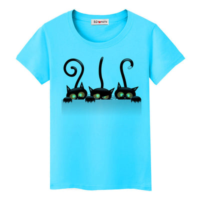 Playera Gráfica de Gato Negro - Diseño Cartoon para Amantes de Gatos - Image 10