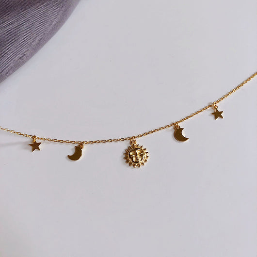 Collar Celestial Sol, Estrella y Luna - Image 2