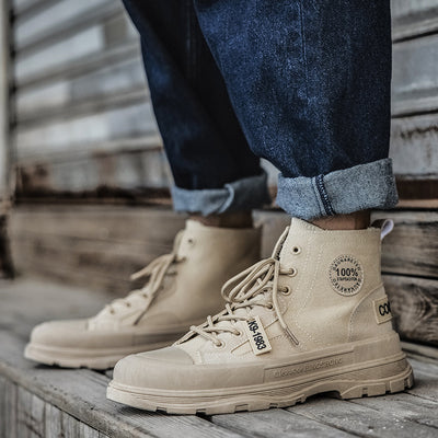 Zapatillas de Lona para Hombre con Suela Gruesa - Primavera y Otoño - Image 16