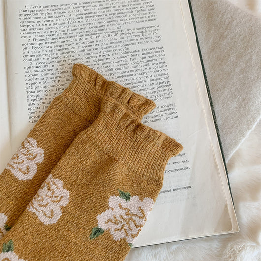 Calcetines de Lana Gruesa para Invierno Serie Amarilla con Cashmere Talla S - Image 9