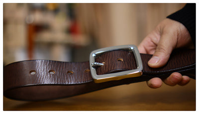 Cinturón de Acero Macizo para Hombre - Acabado Rústico Artesanal - Image 7