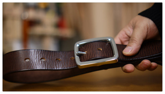 Cinturón de Acero Macizo para Hombre - Acabado Rústico Artesanal - Image 7