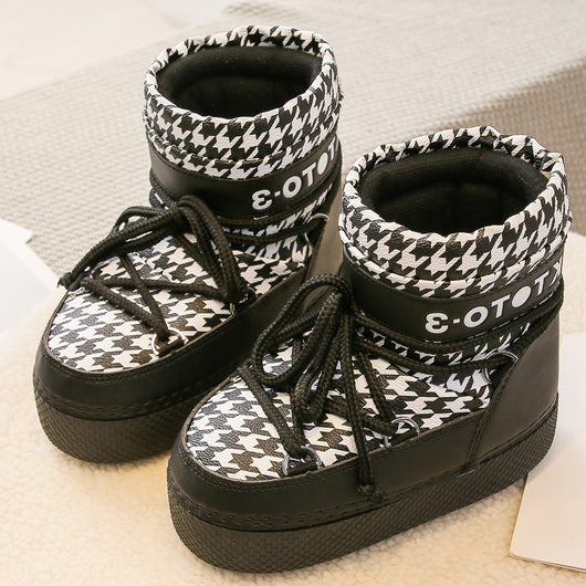 Botas Espaciales Lunar Impermeables de Caña Media para Mujer