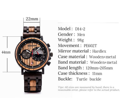 Reloj de Madera con Grabado Láser para Hombre - Image 10