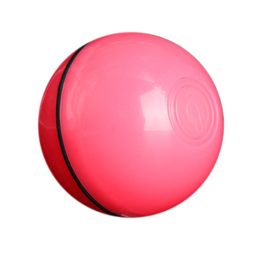 Blue LED Magic Ball pet toy for cats, packaged with batteries, measuring 6.4cm, on a white background. - Image 9
