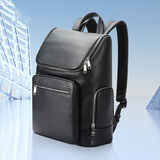 Mochila Ejecutiva de Cuero con Gran Capacidad para Viajes y Negocios - Image 3
