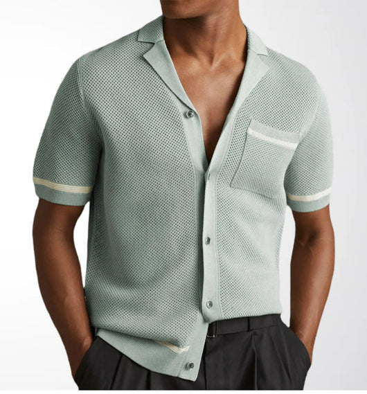 Playera de Punto Calada para Hombre - Estilo Casual Verano - Image 17