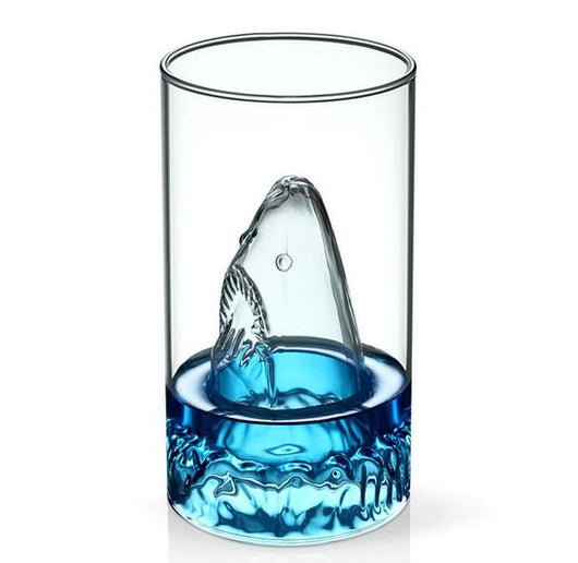 Vaso de Vidrio Doble Capa con Diseño Tiburón - Ideal para Vino, Café y Bebidas - Image 5