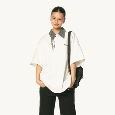 Playera Retro Bordada Oversized de Manga Corta - Image 3