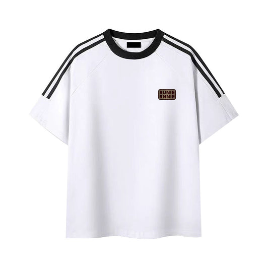 Playera de Algodón Estampada Americana Manga Corta para Hombre - Image 12