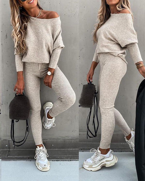 Traje Casual Hombro Descubierto para Mujer