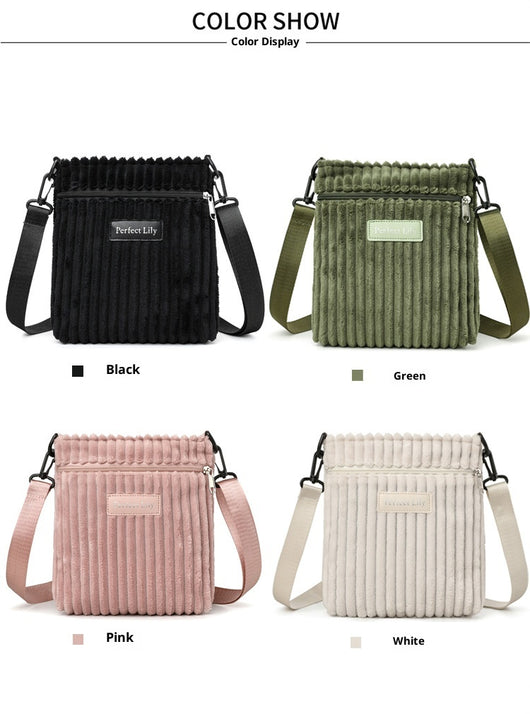 Bolsa Mensajero de Pana para Mujer - Estilo Casual y Funcional - Image 14