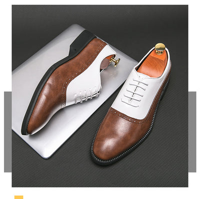 Zapatos de Cuero Ejecutivos Bicolor para Hombre - Image 19