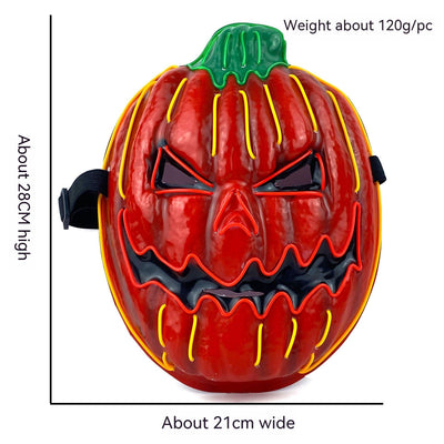 Calabaza Luminosa LED para Fiestas de Halloween - Cabeza de Terror Brillante - Image 14