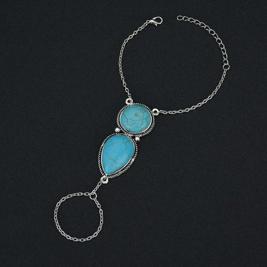 Pulsera con Borla y Cuentas de Turquesa - Image 2