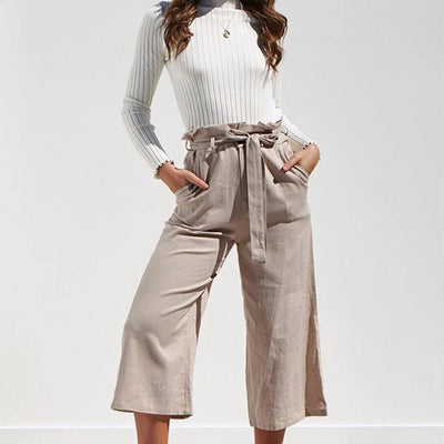 Pantalón Ancho Cropped de Pierna Recta - Image 18