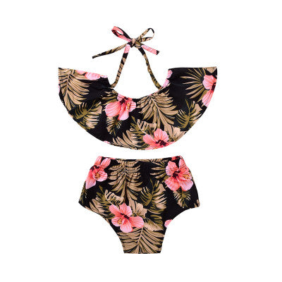 Conjunto de 2 Trajes para Niñas con Flores Grandes