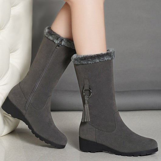 Botas Martin Forradas en Lana Sintética con Peluche Largo - Otoño Invierno