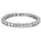 Pulseira Hip Hop Iced Out Fila Única Strass Corrente Bling Tênis Pulseiras Charme Zircônia Pulseiras Elo Corrente Joias prateadas