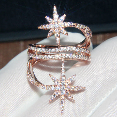 Anillo de Plata 925 con Cristales y Diamantes - Diseño Moderno para Mujer - Image 6