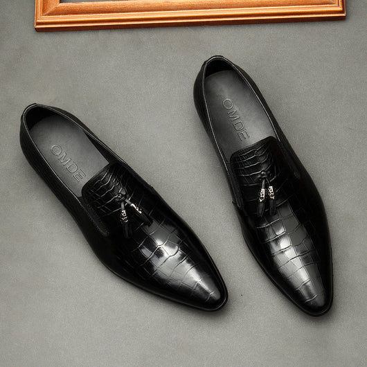 Zapatos de Cuero Genuino para Hombre Punta Aguda Estilo Ejecutivo - Image 3